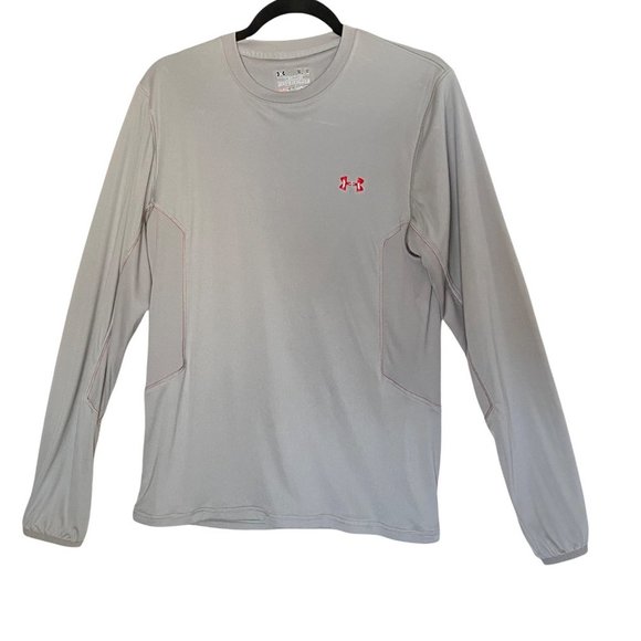 Under Armour UA Fishing‎ Heat Gear gray Offshore long sleeve Shirt Men's M med - Picture 1 of 5